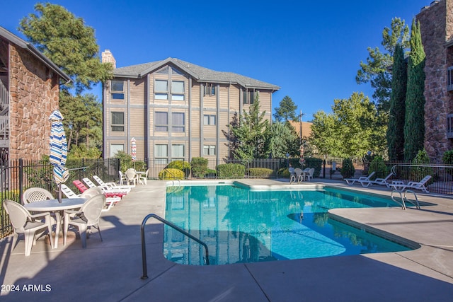 view of pool with a patio area