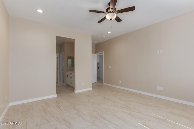 14646 S Brook Hollow Rd, Arizona City, AZ 85123 - empty room with baseboards, ceiling fan, and recessed lighting