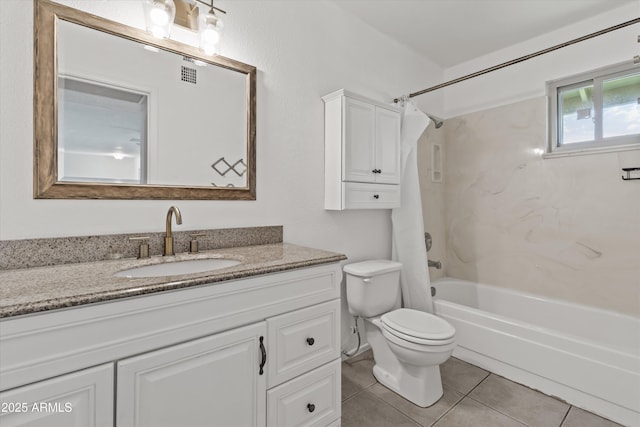 18206 N 45th Ave, Glendale, AZ 85308 - full bathroom with vanity,  shower combination, toilet, and tile patterned floors