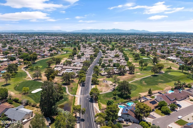 18206 N 45th Ave, Glendale, AZ 85308 - aerial view of property and surrounding area featuring a mountainous background, nearby suburban area, and a golf club