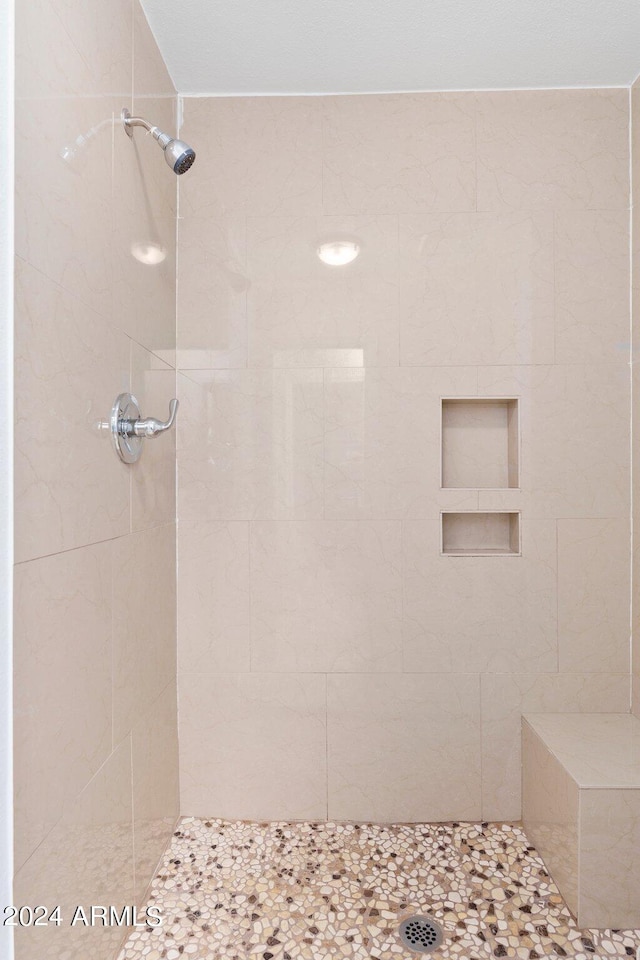 bathroom with tiled shower