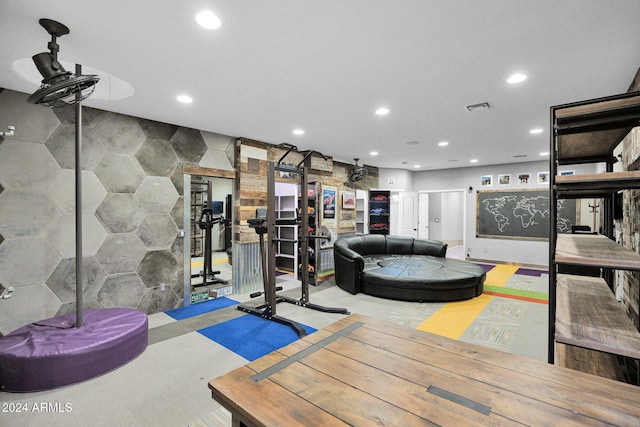 view of workout area