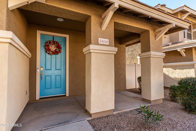 view of doorway to property