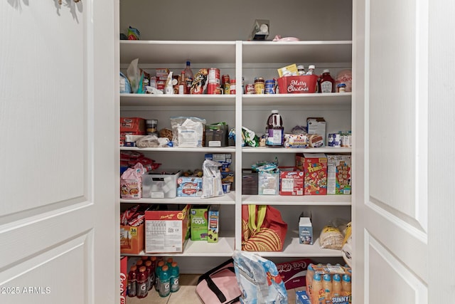 view of pantry