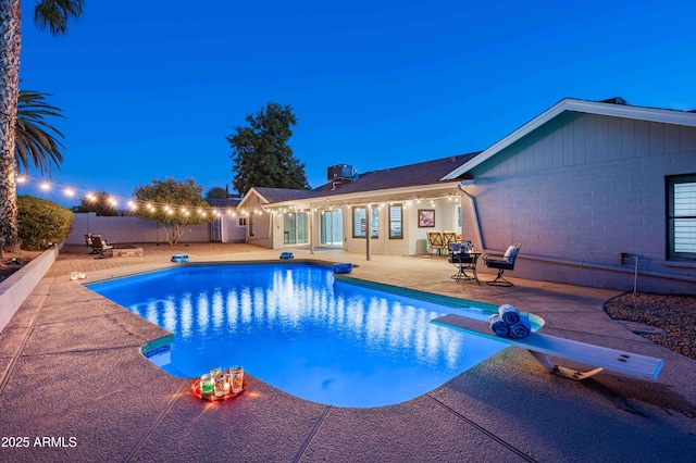 6102 E Nisbet Rd, Scottsdale, AZ 85254 - view of pool featuring a patio area and a diving board