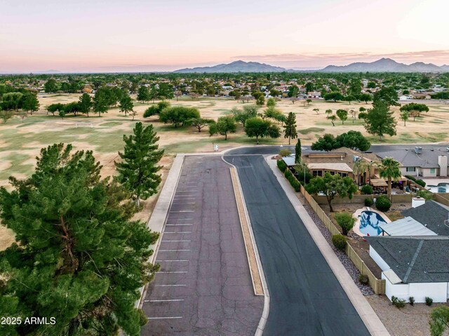 6102 E Nisbet Rd, Scottsdale, AZ 85254 - aerial view at dusk with a mountain view