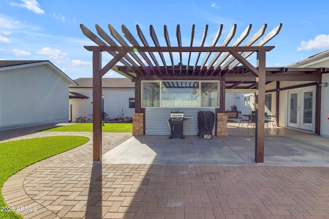 view of patio / terrace with a pergola