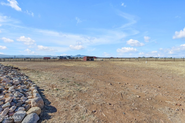 view of yard featuring a rural view