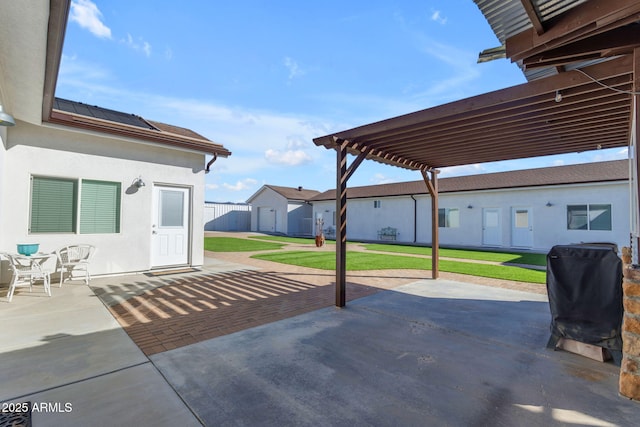 view of patio with a pergola