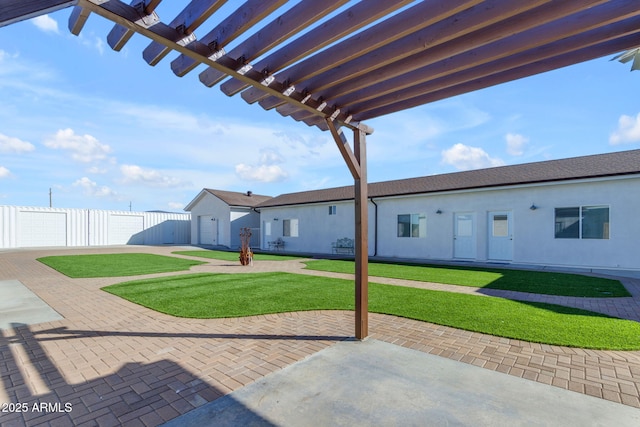 view of patio / terrace with a pergola