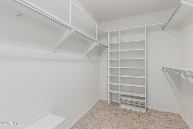 view of walk in closet