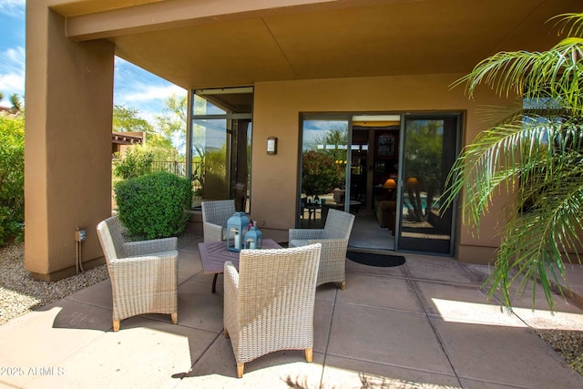 view of patio with outdoor dining space