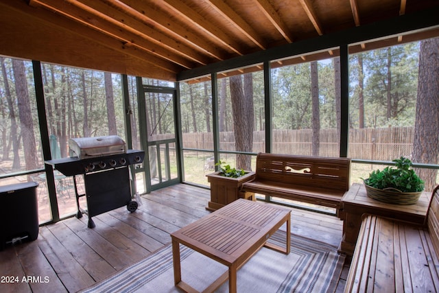 view of sunroom / solarium