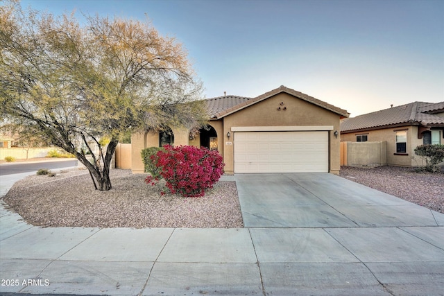 view of front of house featuring a garage