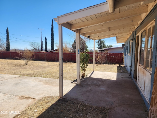 view of patio / terrace with a fenced backyard