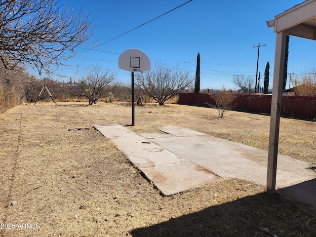 exterior space with fence