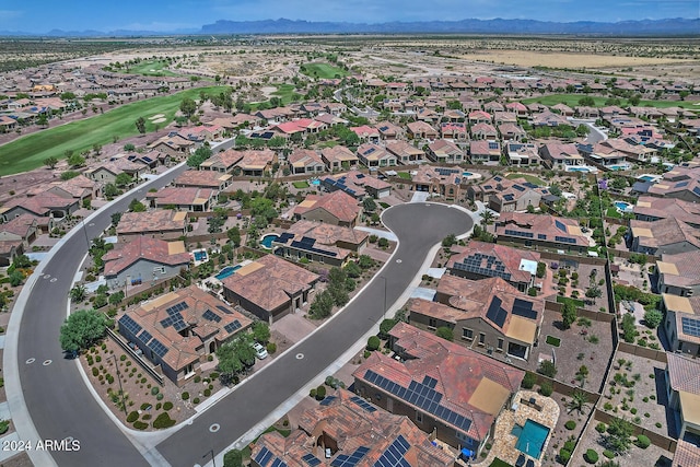 bird's eye view featuring a mountain view