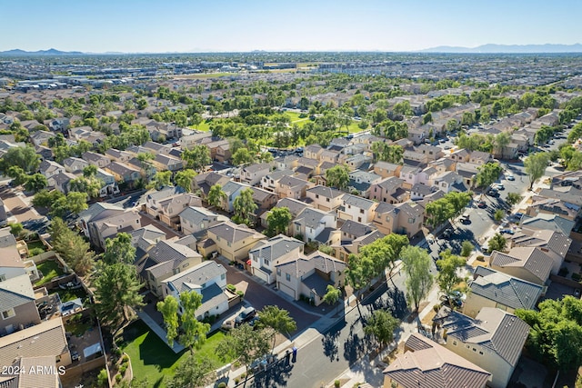 aerial view featuring a mountain view