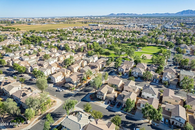 bird's eye view featuring a mountain view