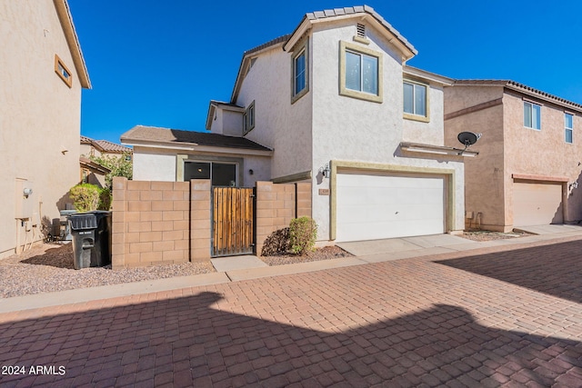 view of front of house featuring a garage