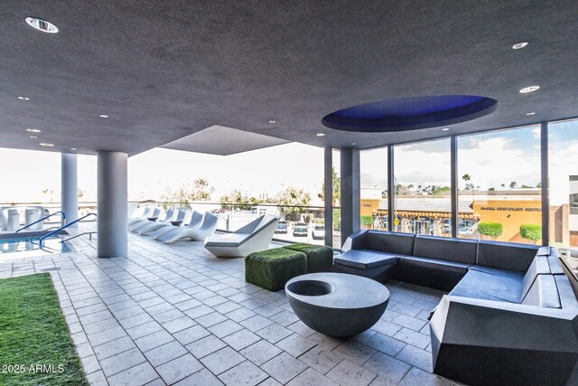 view of patio featuring an outdoor living space