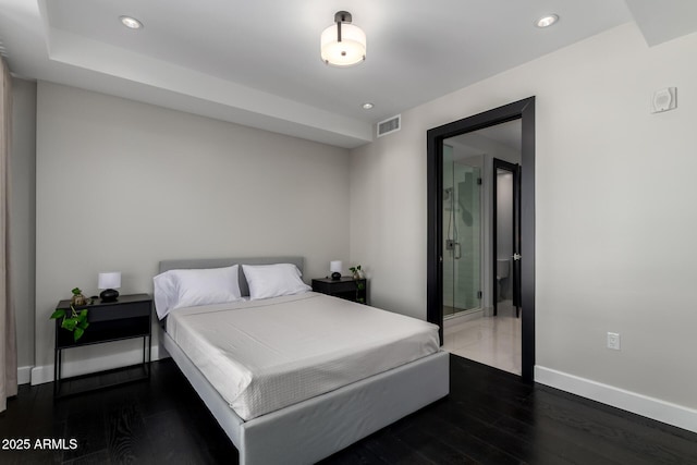 bedroom with wood-type flooring