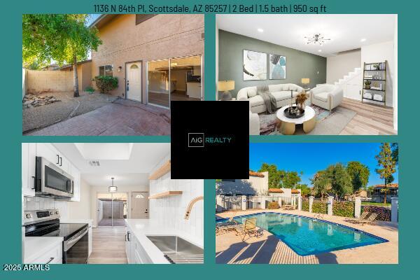 1136 N 84th Pl, Scottsdale, AZ 85257 - kitchen with open floor plan, white cabinetry, wood finished floors, a textured ceiling, and recessed lighting
