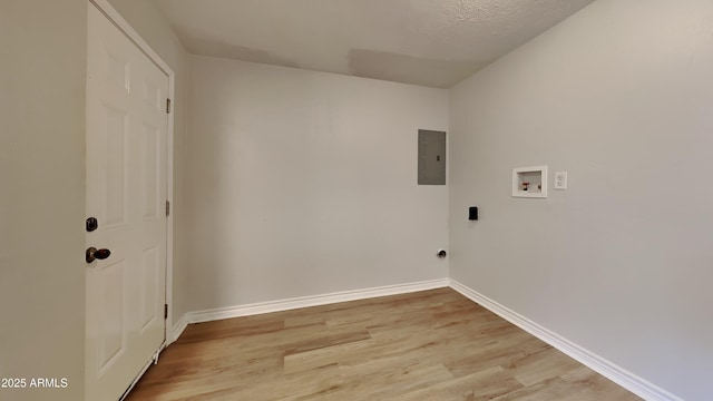 2408 W Saint Kateri Dr, Phoenix, AZ 85041 - laundry area featuring washer hookup, baseboards, laundry area, and light wood finished floors
