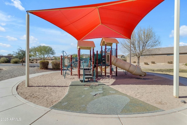 view of community jungle gym