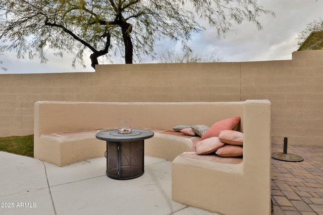 view of patio / terrace with fence