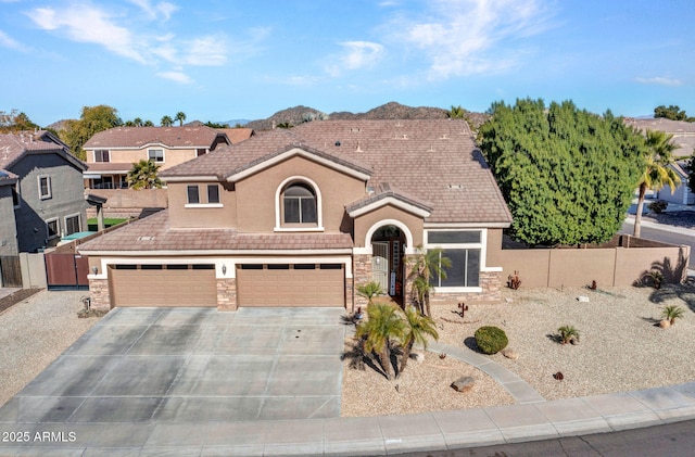 view of front of house featuring a garage