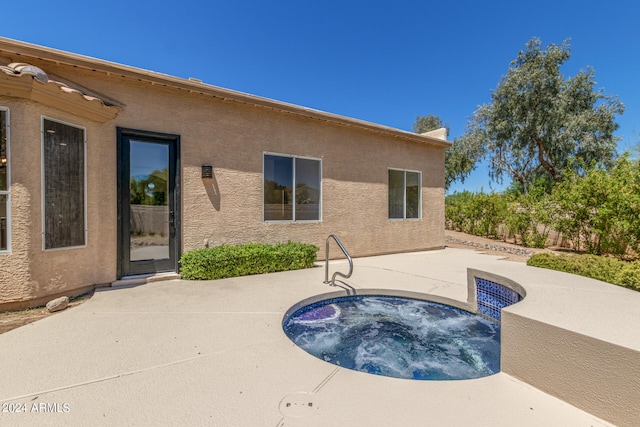 view of pool with a patio area