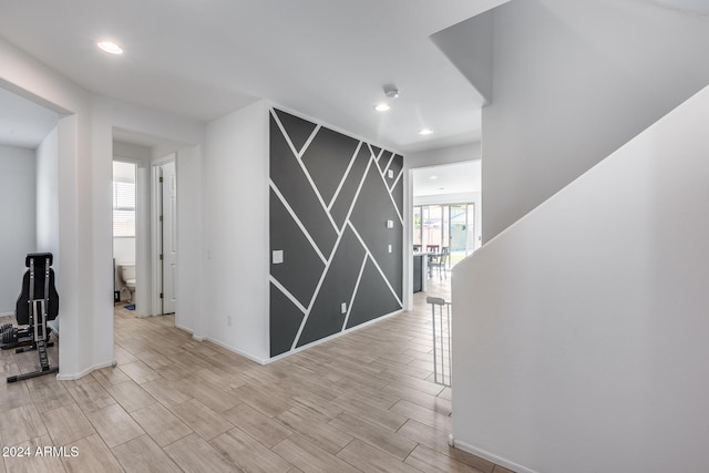 hallway featuring light hardwood / wood-style floors