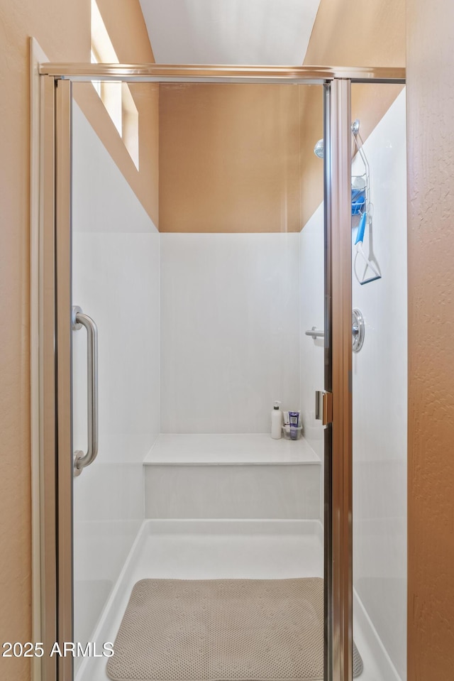 full bathroom with a stall shower