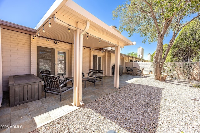 view of patio / terrace featuring a fenced backyard
