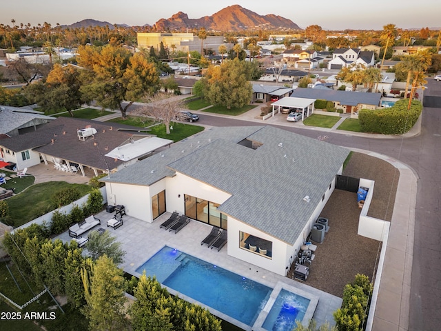 4002 N 33rd Pl, Phoenix, AZ 85018 - aerial view of residential area featuring mountains