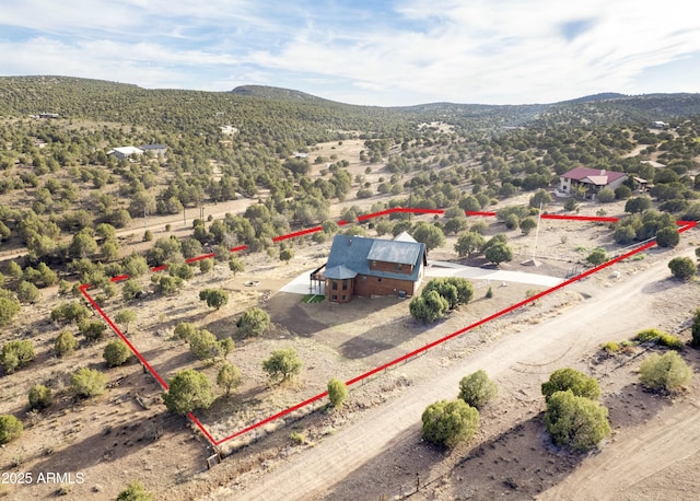 4177 W Finch Hollow Ave, Chino Valley, AZ 86323 - birds eye view of property featuring a rural view and a mountain view