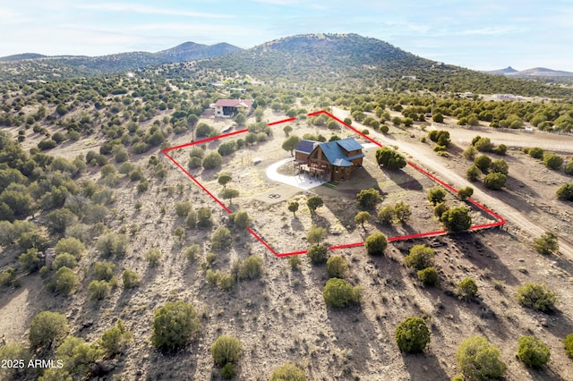 4177 W Finch Hollow Ave, Chino Valley, AZ 86323 - birds eye view of property featuring a rural view and a mountain view