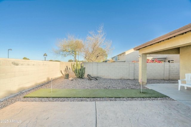 view of yard featuring a patio