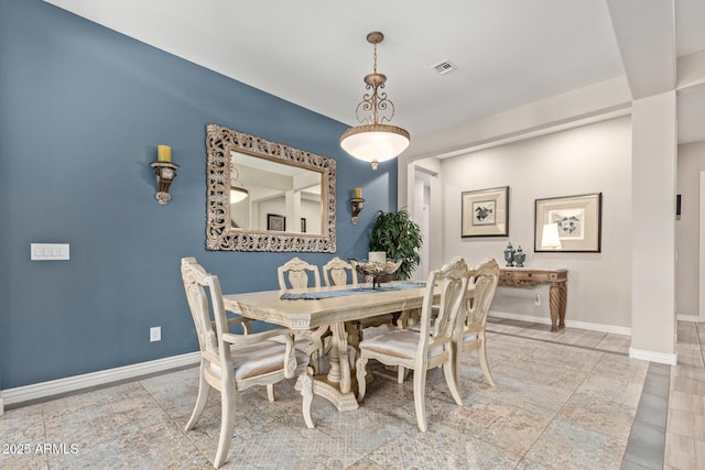 view of dining area