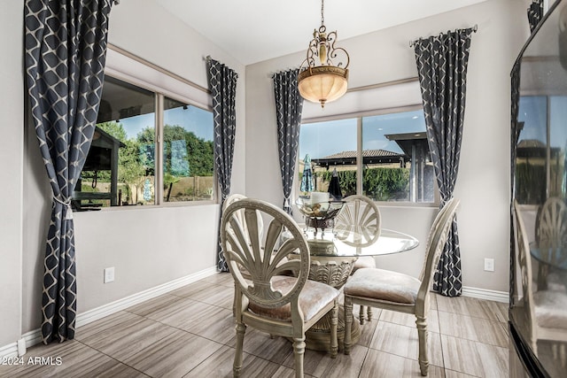 view of dining space