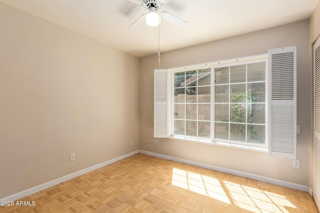 966 E Driftwood Dr, Tempe, AZ 85283 - unfurnished room with baseboards and ceiling fan