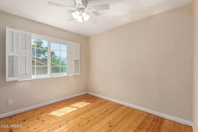 966 E Driftwood Dr, Tempe, AZ 85283 - empty room featuring baseboards, hardwood / wood-style flooring, and a ceiling fan