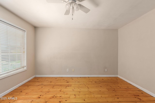 966 E Driftwood Dr, Tempe, AZ 85283 - spare room featuring light wood-style flooring, ceiling fan, and baseboards