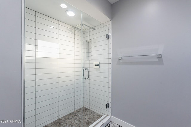 bathroom with walk in shower