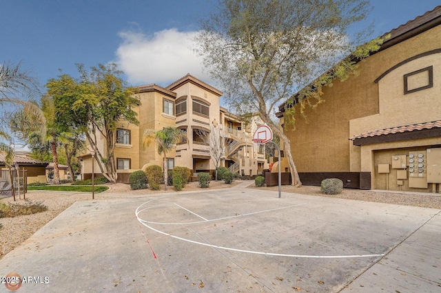 view of sport court featuring community basketball court