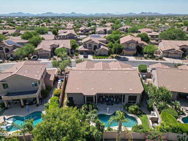 aerial view featuring a mountain view