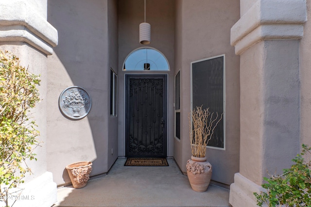 view of doorway to property