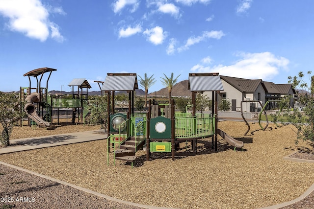 view of jungle gym