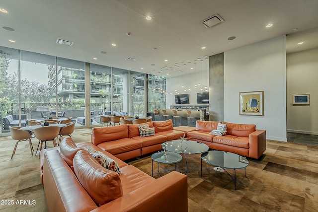 community lobby featuring visible vents